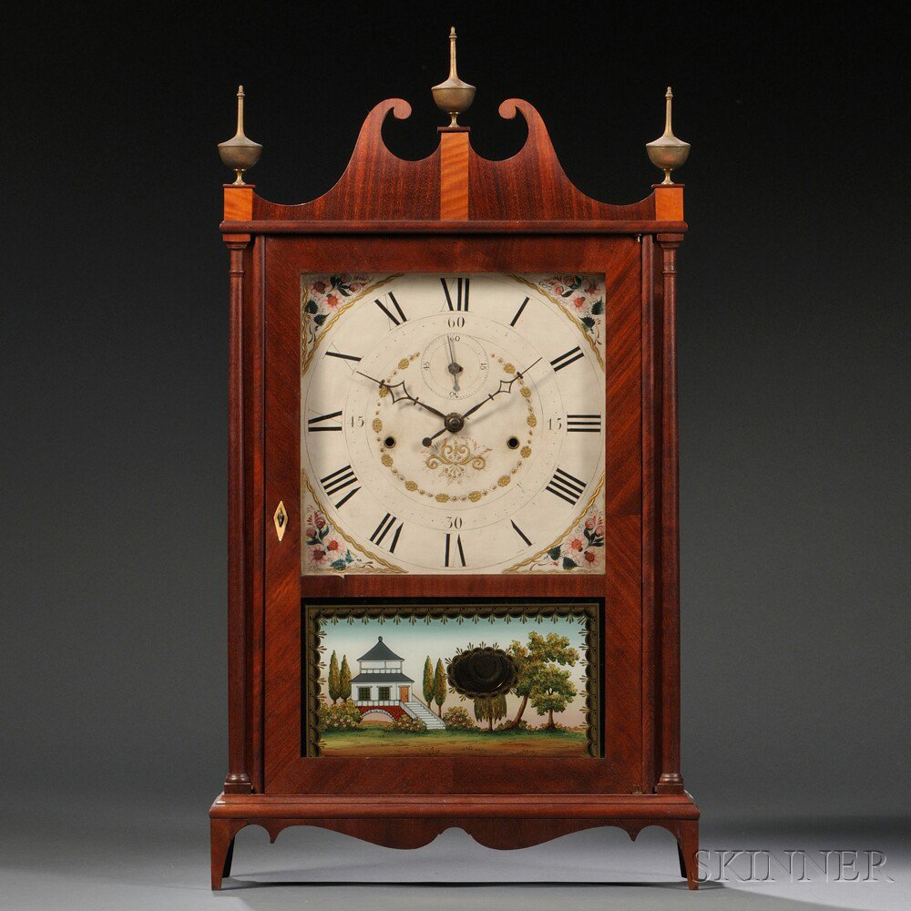 Appraisal: Seth Thomas Off-Center Pillar and Scroll Shelf Clock Plymouth Connecticut