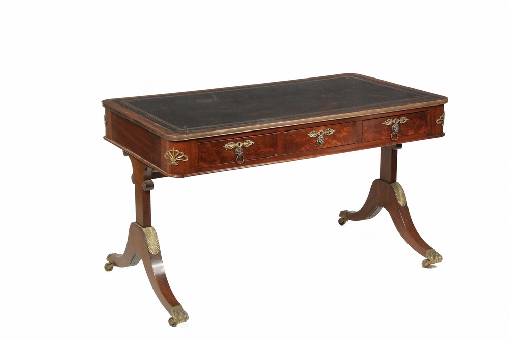 Appraisal: FINE ENGLISH REGENCY WRITING TABLE - th c Mahogany Library