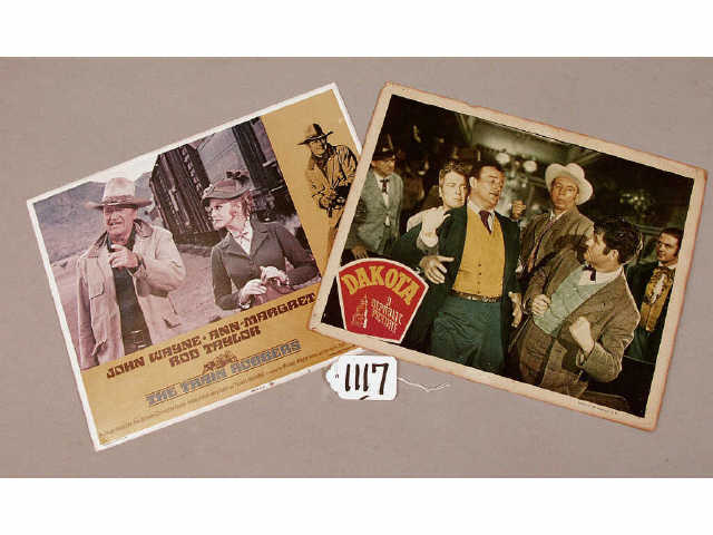 Appraisal: Collection of John Wayne movie lobby cards including Dakota and