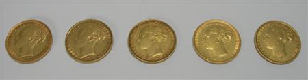 Appraisal: GB Sovereigns Queen Victoria Australian mints Sydney YH Melbourne YH