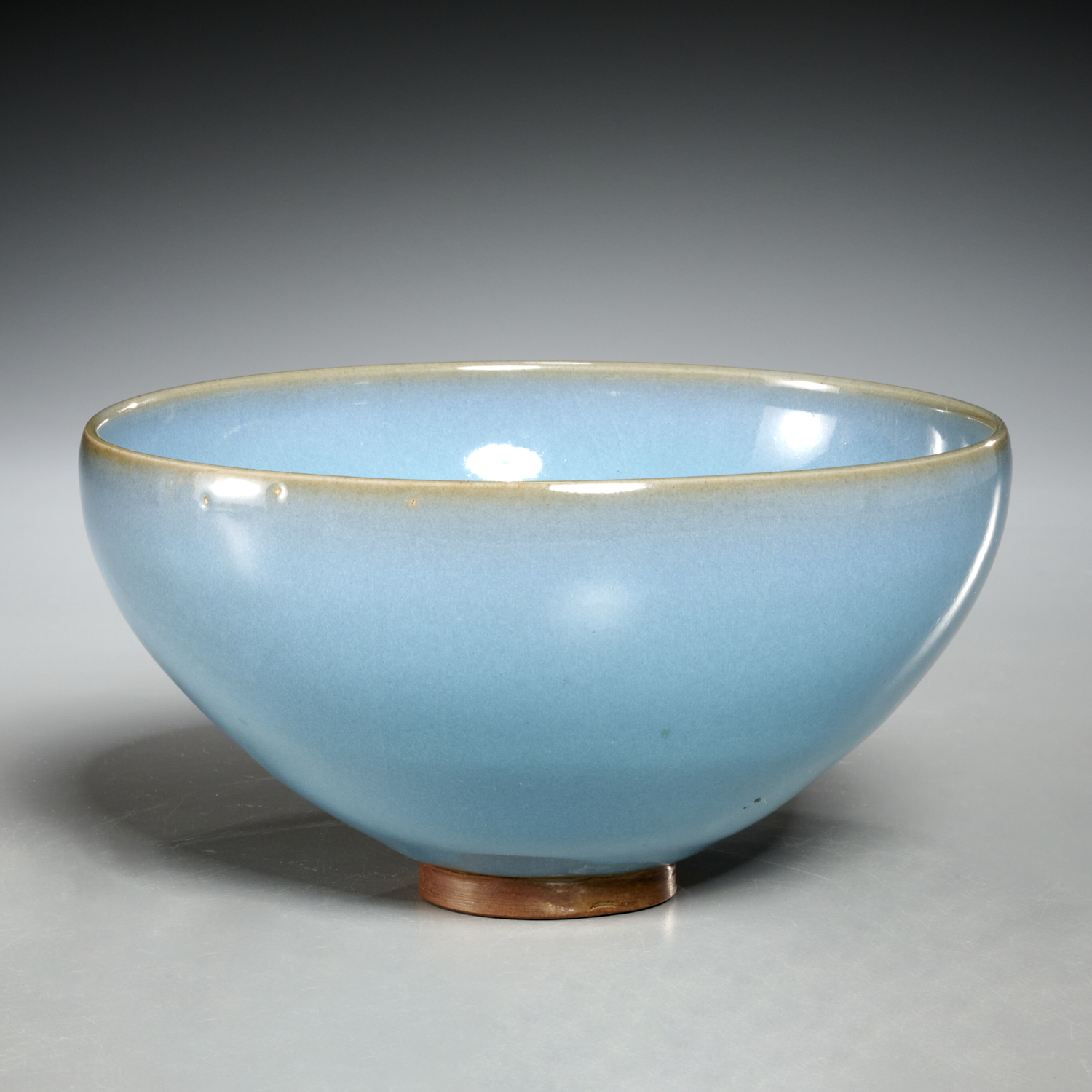 Appraisal: CHINESE JUNYAO-STYLE 'BUBBLE' BOWL Song Yuan style and possibly period