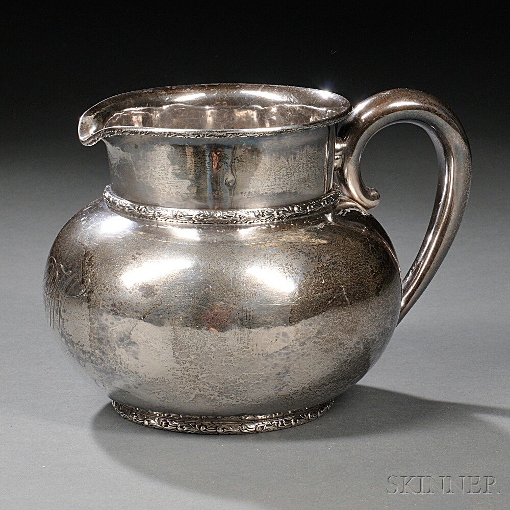 Appraisal: Dominick Haff Sterling Silver Pitcher New York Theodore Starr retailer