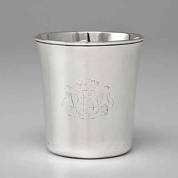 Appraisal: Georgian Sterling Beaker London England ca - a sterling silver