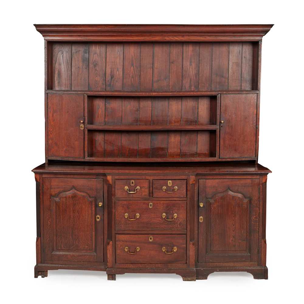 Appraisal: GEORGIAN OAK DRESSER LATE TH CENTURY AND LATER the associated