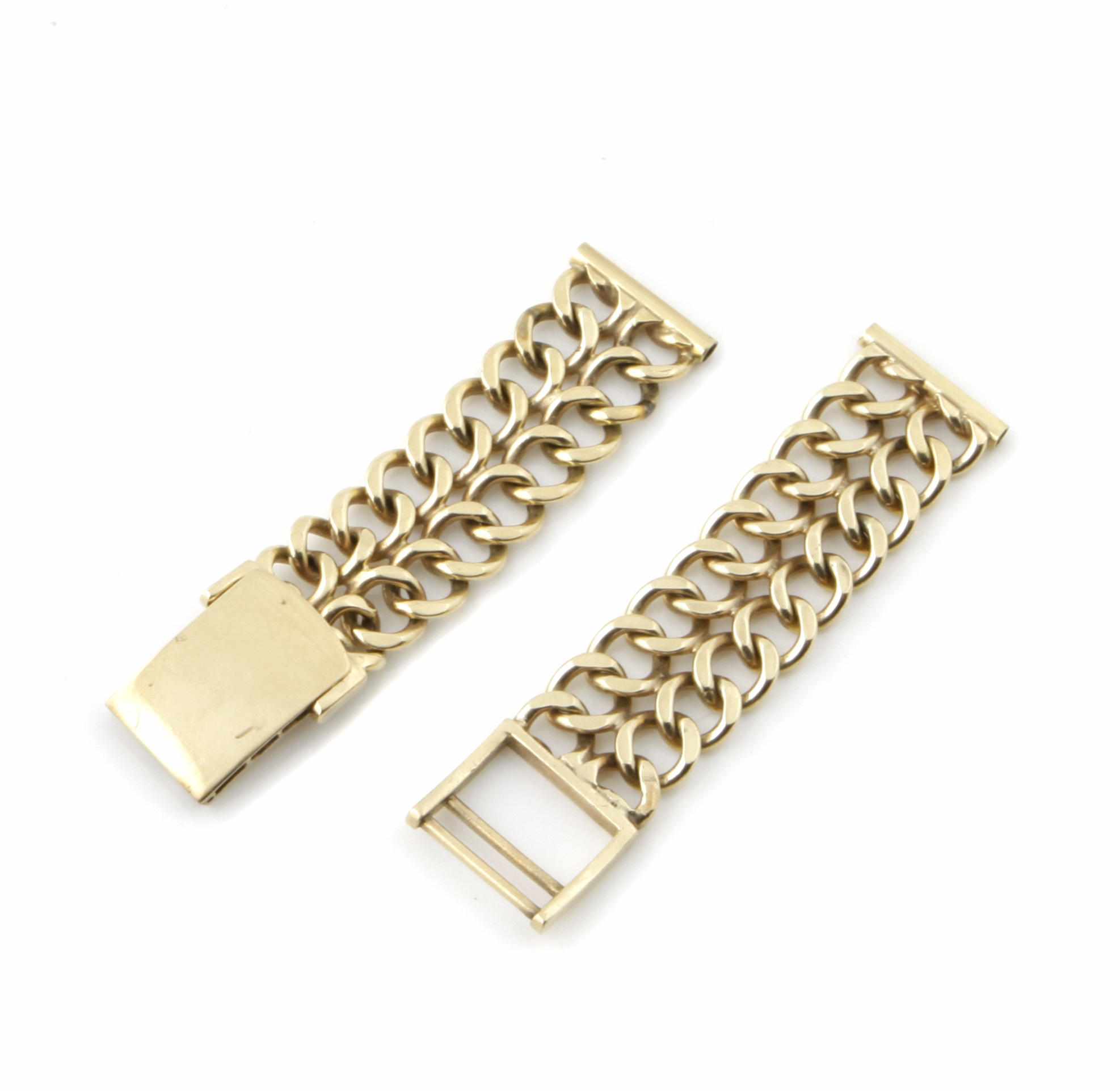 Appraisal: A K gold watch strap bracelet g not accompanied with