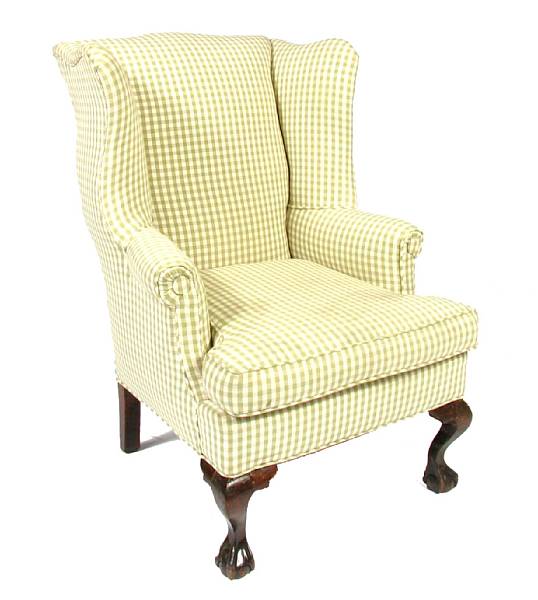 Appraisal: A Provincial style mahogany wing chair height in width in