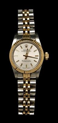 Appraisal: Lady's Tiffany Rolex watch Oyster Perpetual face marked Rolex and