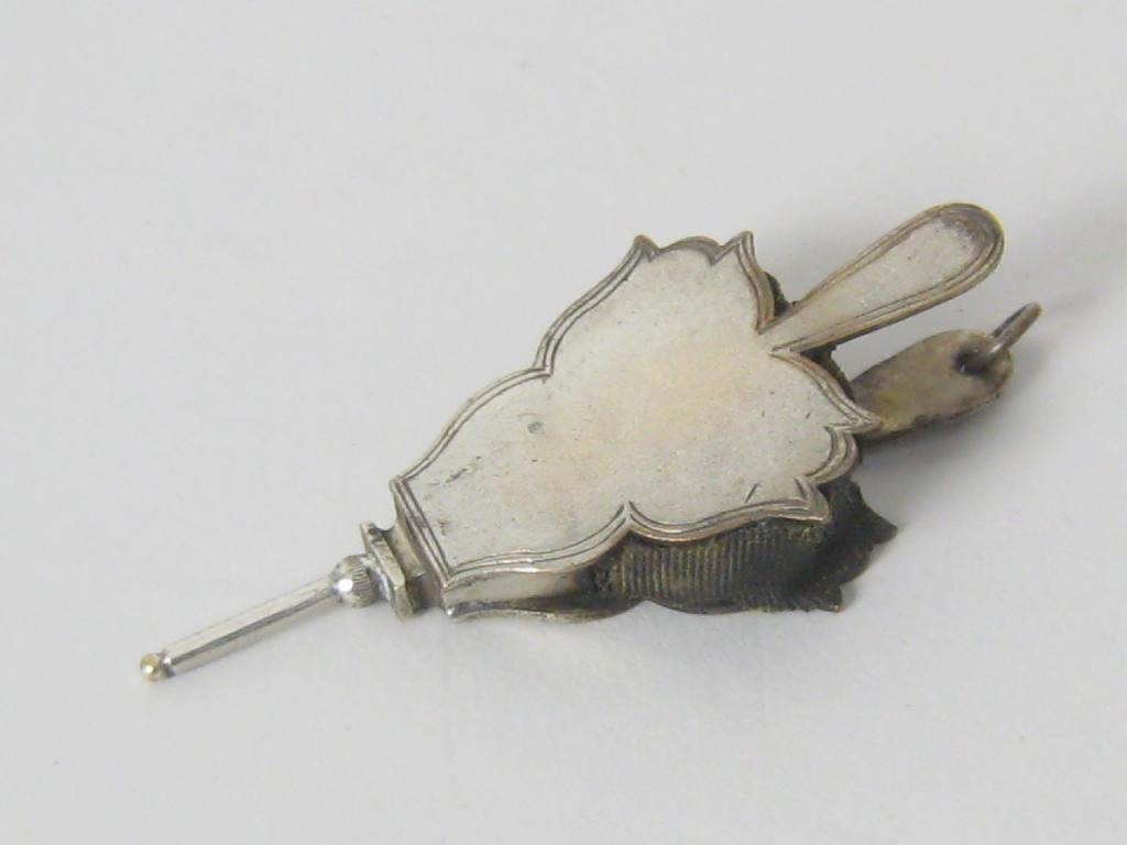 Appraisal: A th Century silver plated Pin Cushion formed as bellows