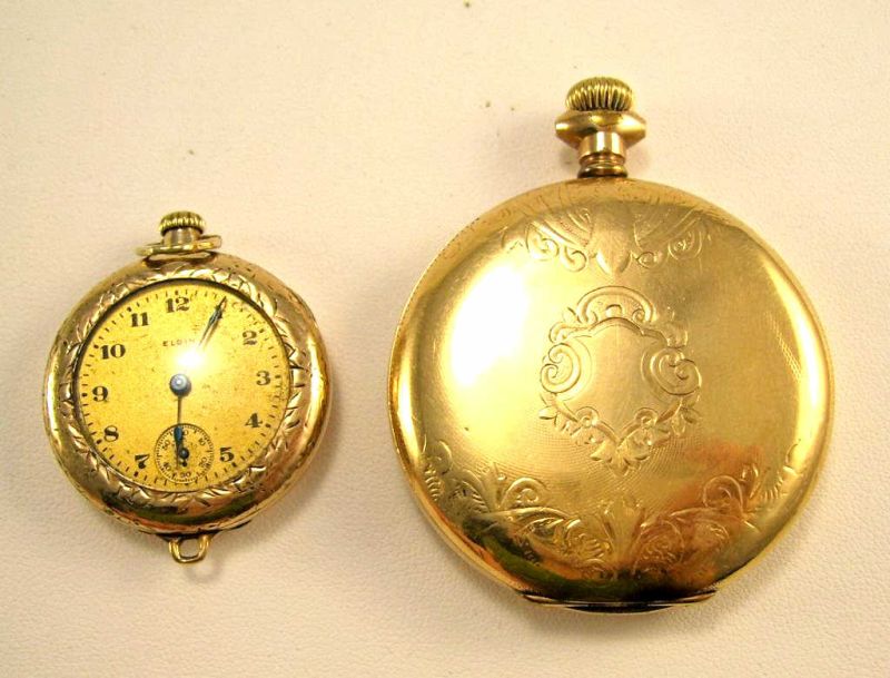 Appraisal: Ladies Mens Pocket Watches Includes Ladies stamped kt yellow gold