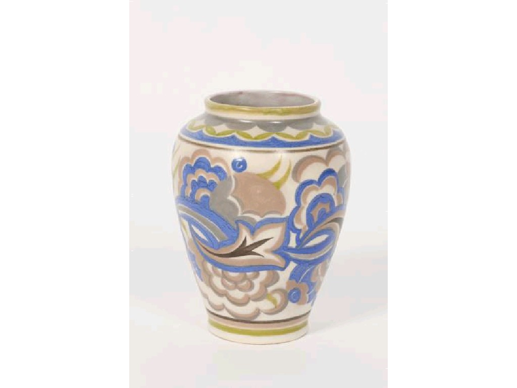 Appraisal: A CARTER STABLER ADAMS BALUSTER VASE decorated with an abstracted