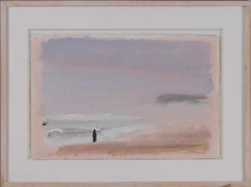 Appraisal: PAUL RESIKA AMERICAN b ''PINK BEACH'' Oil on paper signed