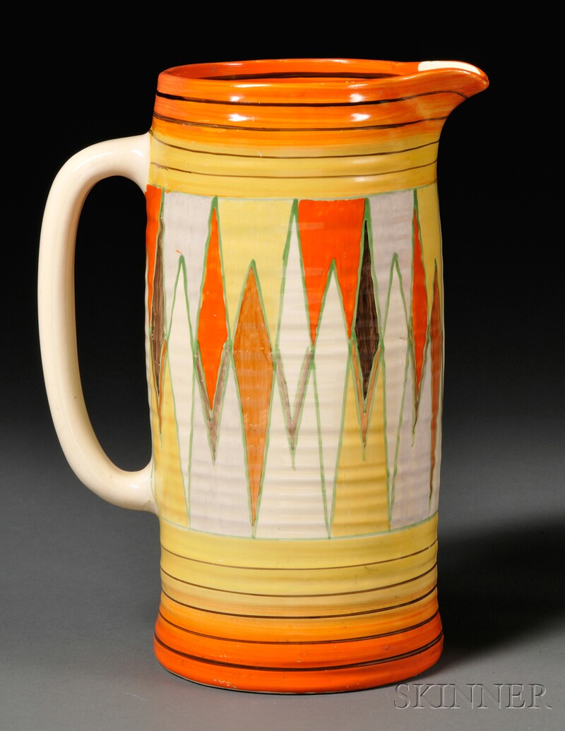 Appraisal: Clarice Cliff Bizarre Ware Jug England th century Wilkinson Ltd