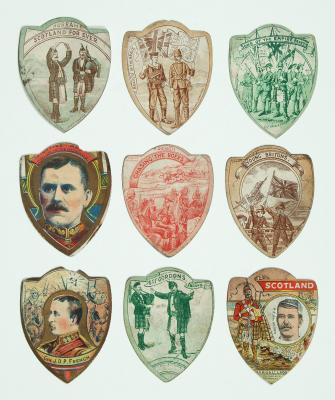 Appraisal: Nine J Baines Bradford shield shaped Collectors Cards Young Britons