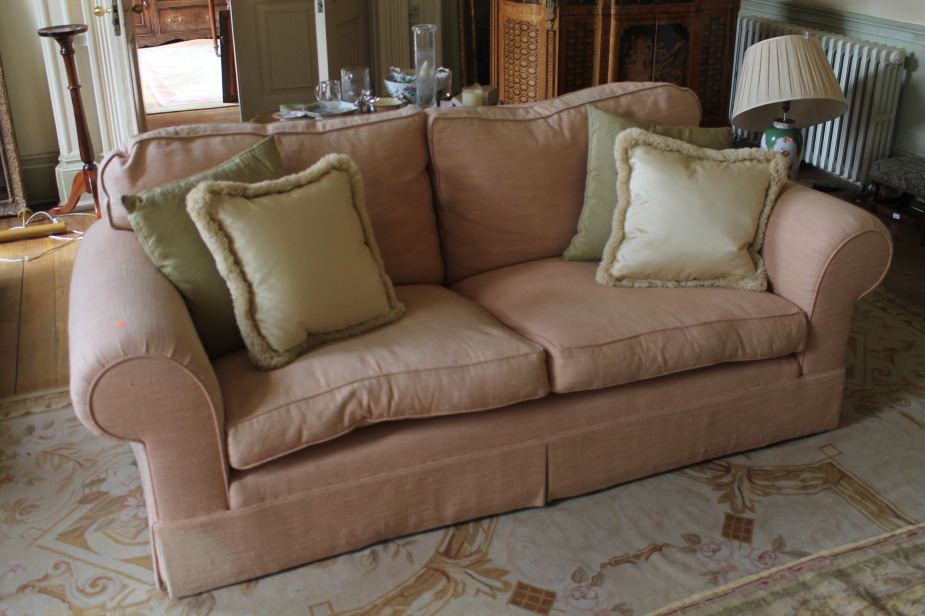 Appraisal: A pair of Sinclair Melson pale pink sofas cm wide