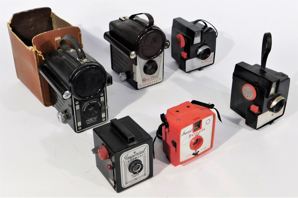 Appraisal: GROUP OF VINTAGE PLASTIC BODY CAMERAS Group of vintage plastic