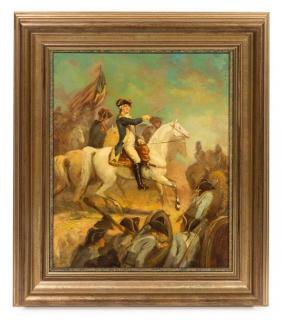 Appraisal: After John Trumbull th Century George Washington on Horseback After