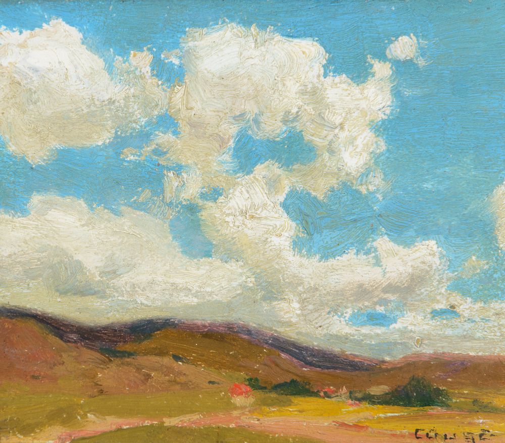 Appraisal: Eanger Irving Couse Clouds Over Taos Valley Eanger Irving Couse