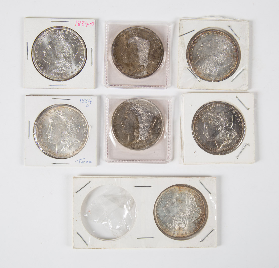 Appraisal: USA Morgan Dollars o Seven Morgan Dollars grades AU -MS