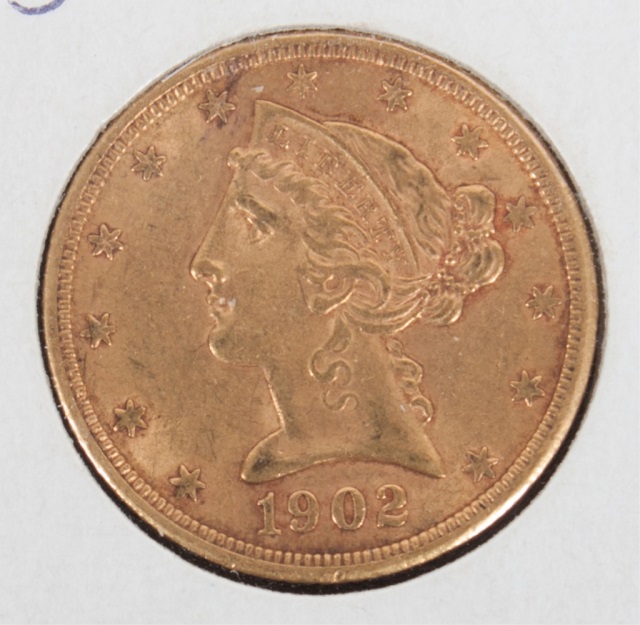 Appraisal: U S Coronet type gold half eagle -S AU-