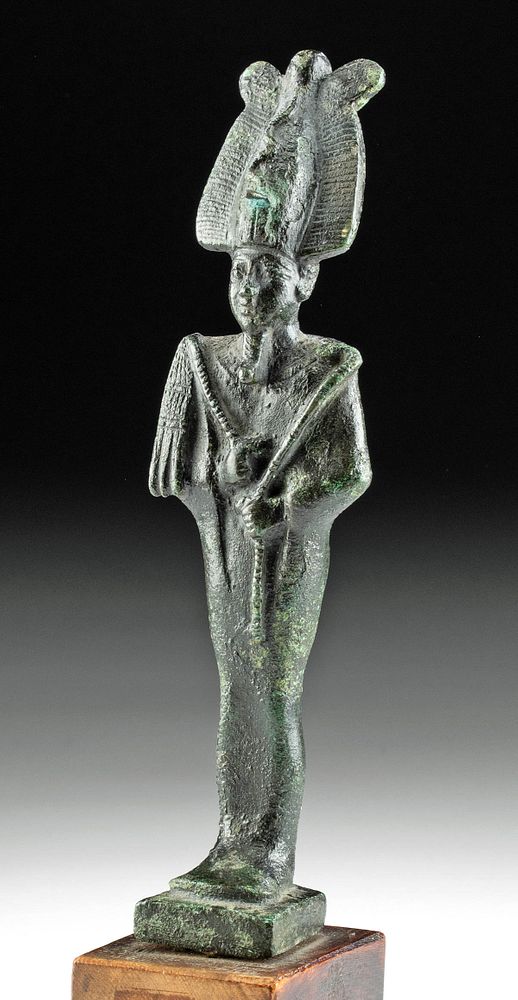 Appraisal: Choice Egyptian Leaded Bronze Osiris Ex Christie's Ancient Egypt Late