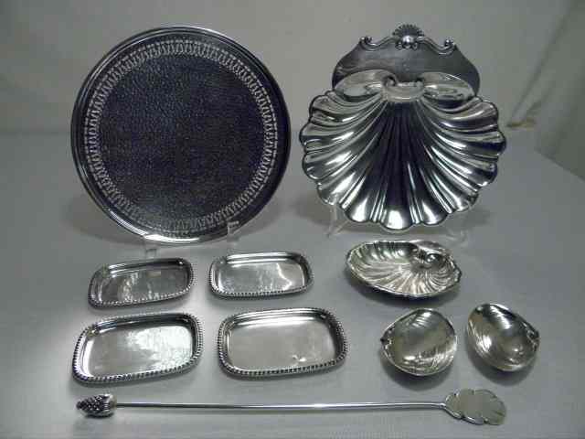 Appraisal: Lot of assorted silver and silver plate items Includes a