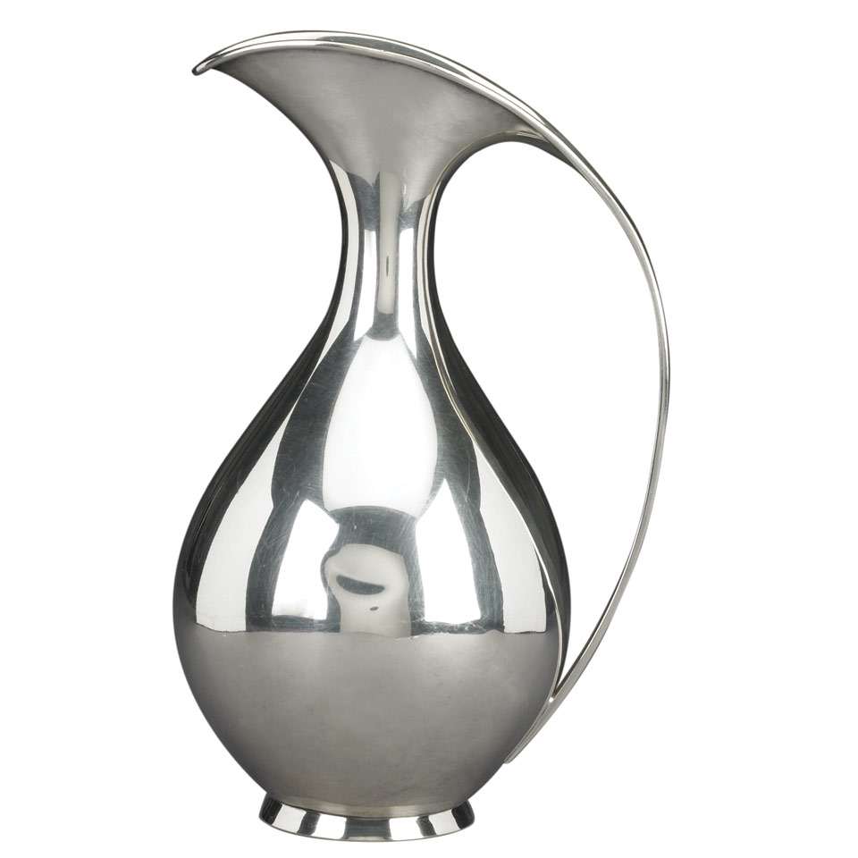 Appraisal: Danish Silver Wine Jug Kay Fisker for Anton Michelsen Copenhagen