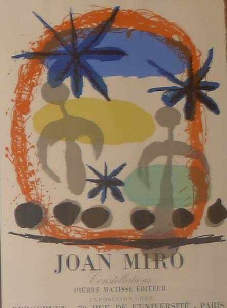 Appraisal: AFTER JOAN MIRO CONSTELLATIONS COLOUR POSTER LITHOGRAPH