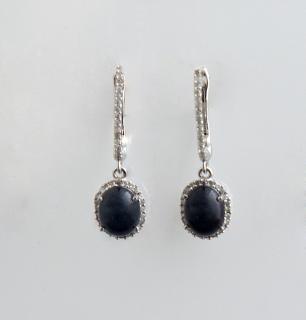 Appraisal: Pair of K White Gold Pierced Earrings each with a