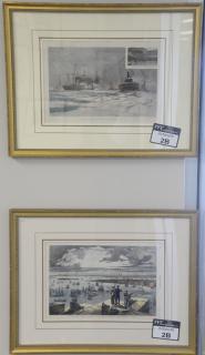 Appraisal: Set of ten Harpers Weekly hand colored lithographs framed and