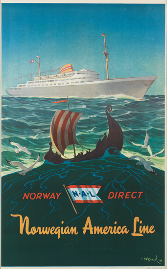 Appraisal: KARL DAHL DATES UNKNOWN NORWAY DIRECT NORWEGIAN AMERICA LINE x