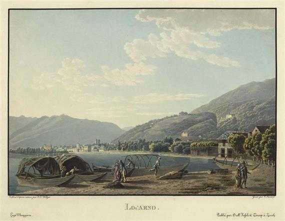 Appraisal: LOCARNO -Locarno Lago Maggiore Original coloured aquatint etching x cm