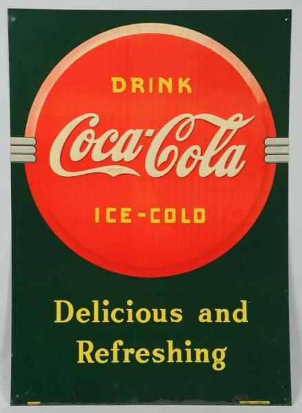 Appraisal: Coca-Cola Embossed Tin Sign Only light surface marks and wear