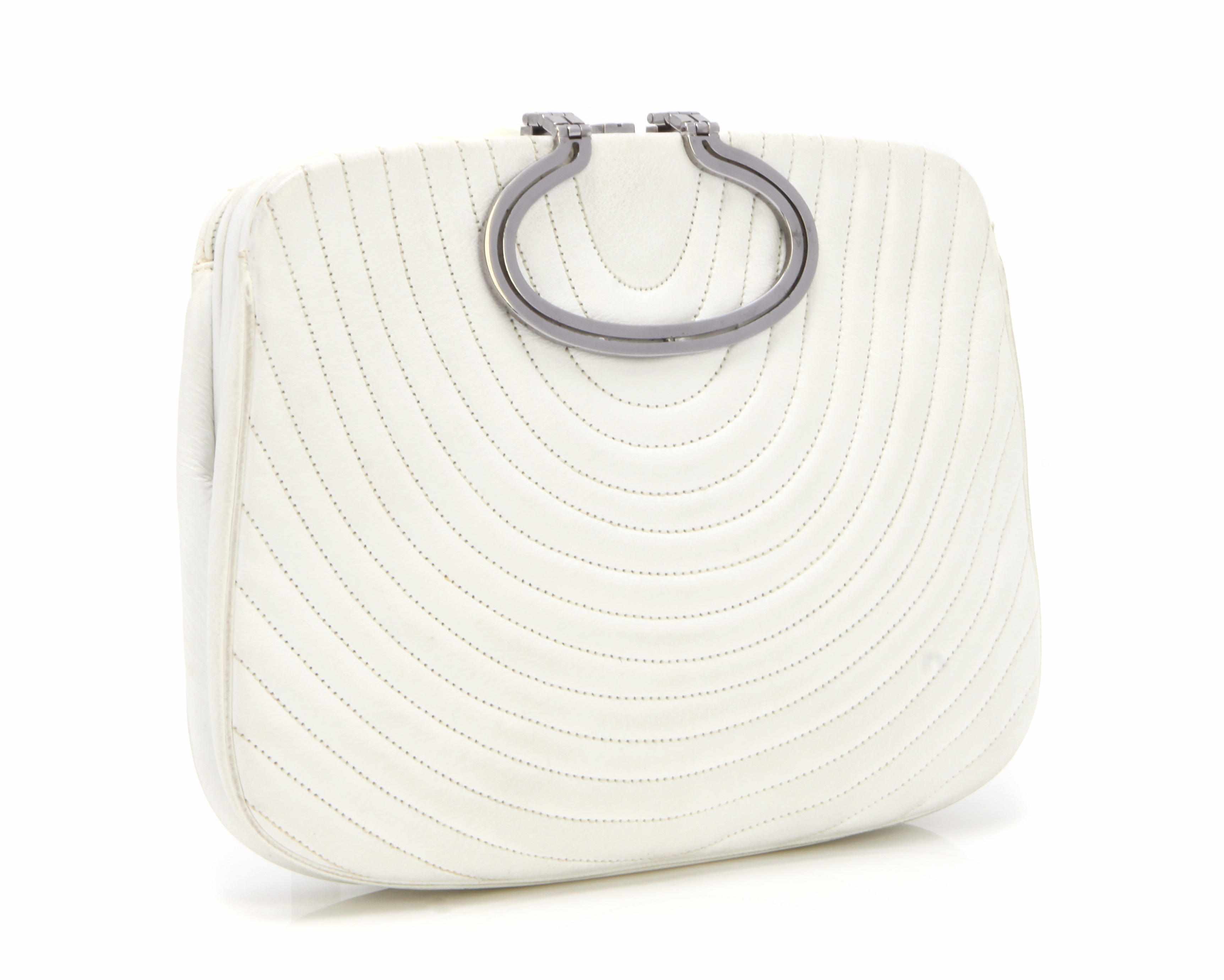 Appraisal: A Judith Leiber white leather shoulder bag height in width