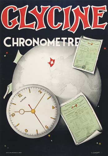 Appraisal: CH COMISETTI GLYCINE CHRONOMETRE x inches Roto-Sadag Geneva Condition A