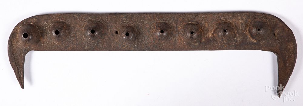 Appraisal: Scarce Pennsylvania wrought iron die tool Scarce Pennsylvania wrought iron