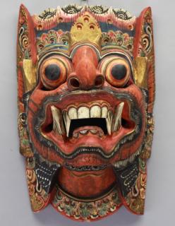 Appraisal: th C Balinese Barong Mask th C Balinese Barong Mask