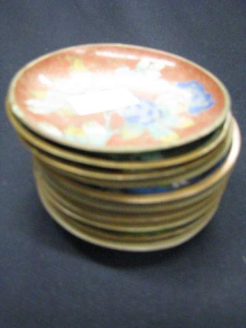 Appraisal: Chinese Cloisonne Dishes various colors deco era