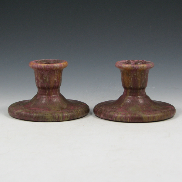 Appraisal: Roseville Carnelian II - Candleholders Pair of Roseville Carnelian II