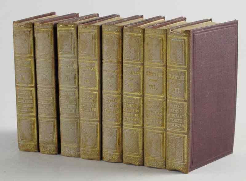 Appraisal: Vol Miniature Shakespeare Illustrated Booksred and white linen complete series