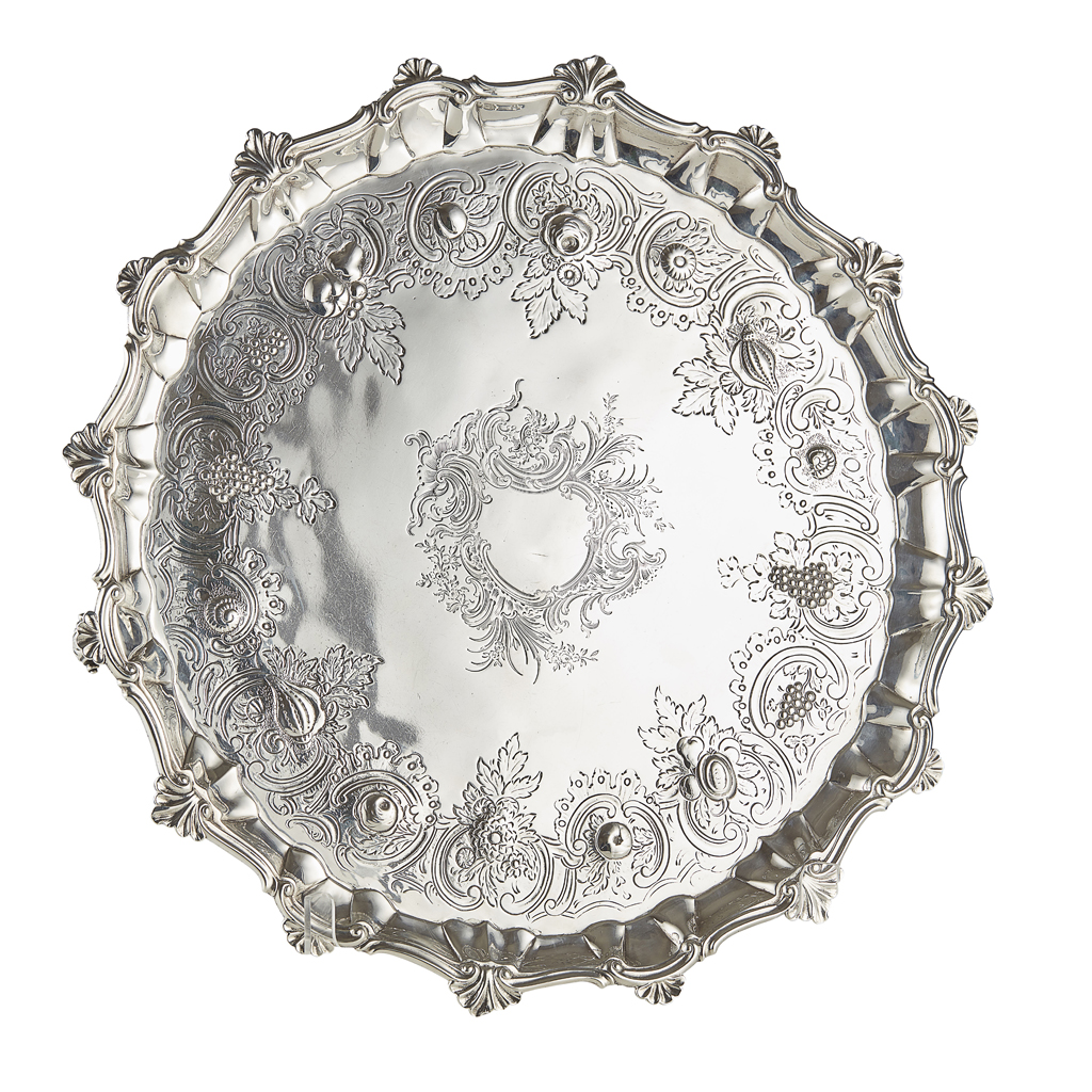 Appraisal: A George III salver WP possible William Pitts London of