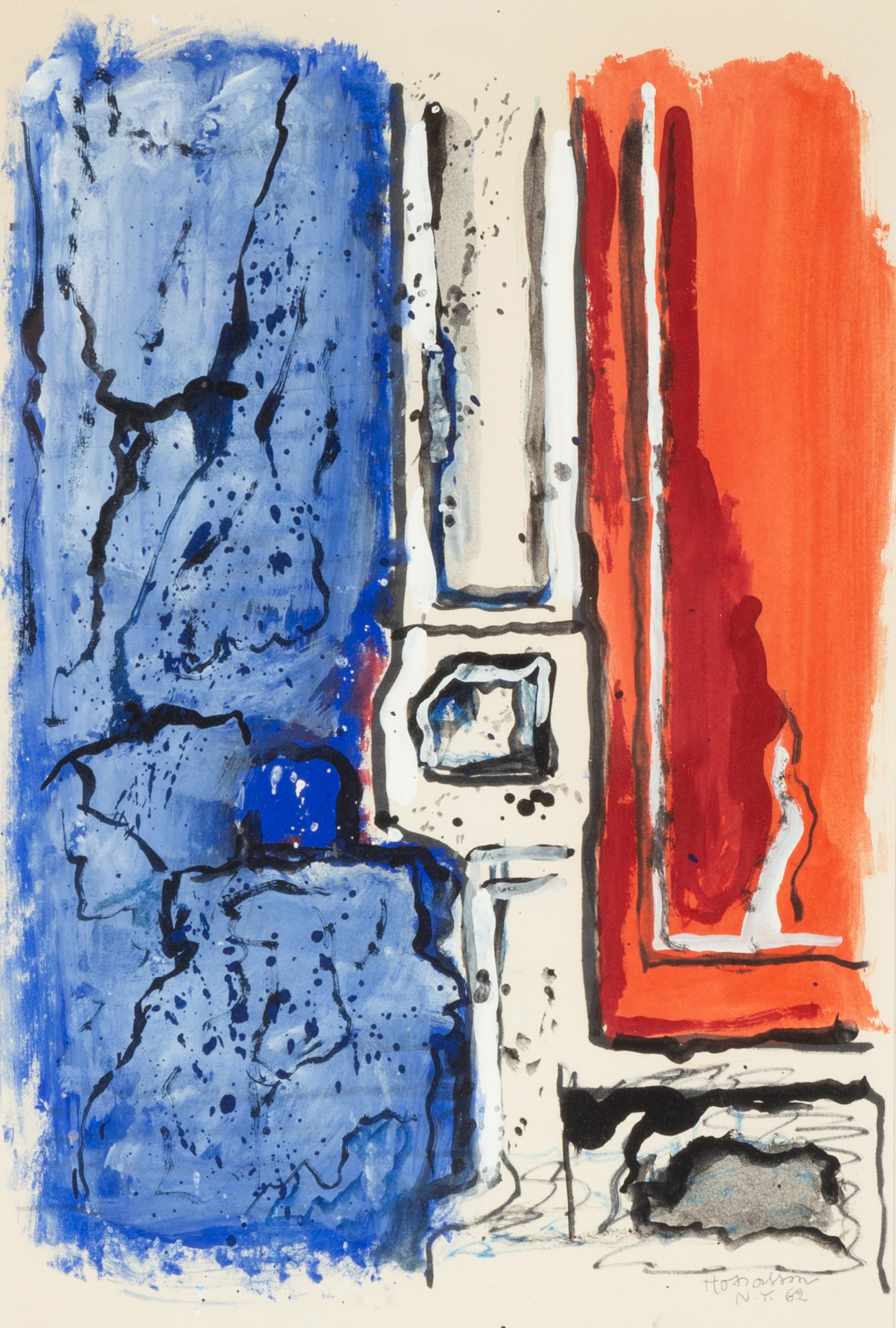 Appraisal: PHILIPPE HOSIASSON UKRAINIAN FRENCH - NEW YORK Gouache on paper