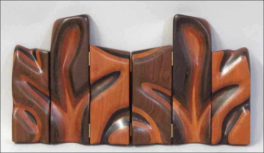 Appraisal: FOUR DAVID NAGEL WALL PLAQUES Together with a David Nagel