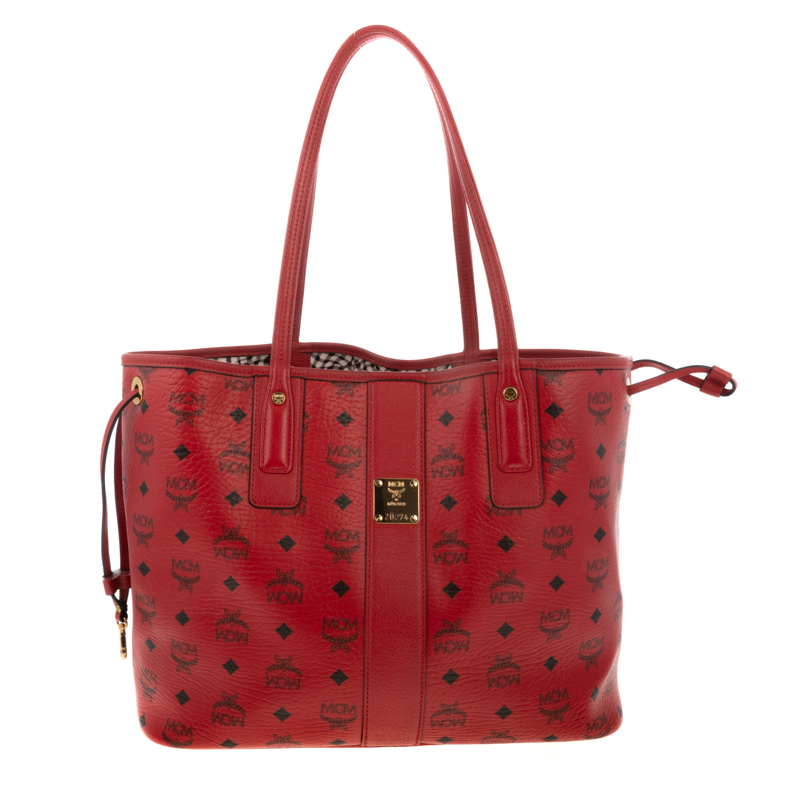 Appraisal: A MEDIUM MCM LIZ REVERSIBLE VISETOS SHOPPER A red and