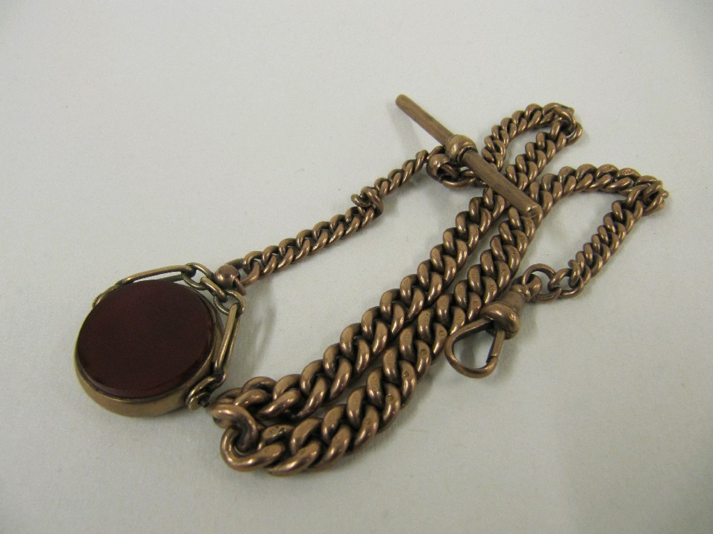 Appraisal: Victorian ct rose gold graduating curb link Albert chain with