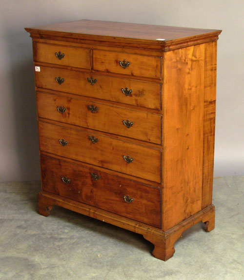 Appraisal: New England Chippendale maple chest of drawers th c h