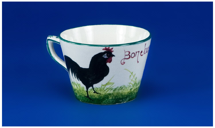 Appraisal: Wemyss Black Cockerel Cup measuring inches in height and inches