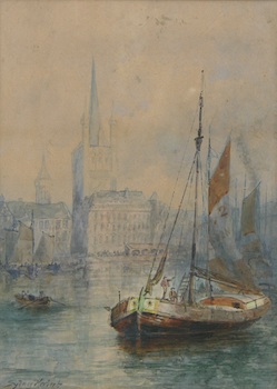 Appraisal: Sidney Herbert British - St Martin's Cologne Watercolor on paper