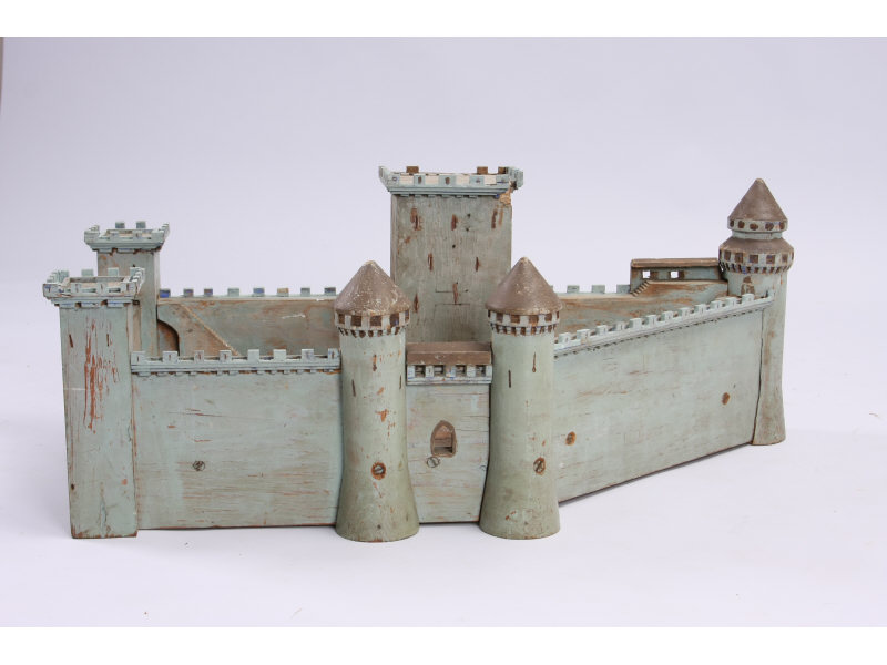 Appraisal: Vintage Wooden Model of Castle possibly French and custom made