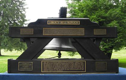 Appraisal: Replica bronze Liberty Bell white chapel foundry london On hanging