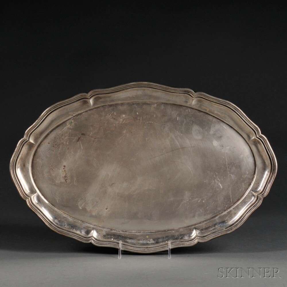 Appraisal: German Silver Tray Schw bisch Gm nd th century Gebr